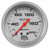 2-5/8" OIL PRESSURE 0-200 PSI ULTRA-LITE
