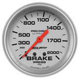 2-5/8" BRAKE PRESSURE 0-2000 PSI ULTRA-LITE