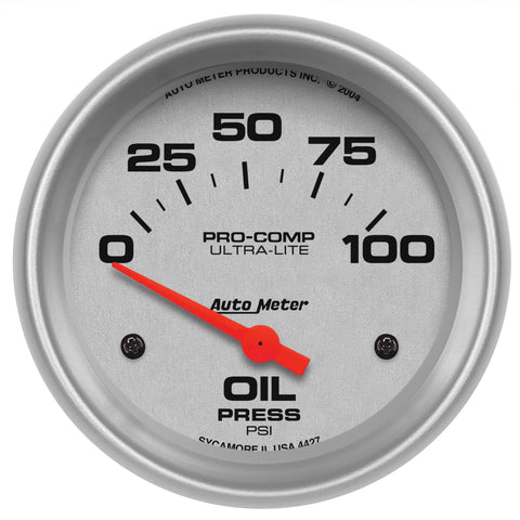 2-5/8" OIL PRESSURE 0-100 PSI ULTRA-LITE