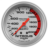 2-5/8" NITROUS PRESSURE 0-2000 PSI ULTRA-LITE