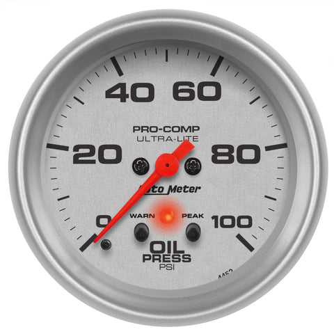 2-5/8" OIL PRESSURE 0-100 PSI ULTRA-LITE