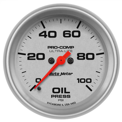 2-5/8" OIL PRESSURE 0-100 PSI ULTRA-LITE