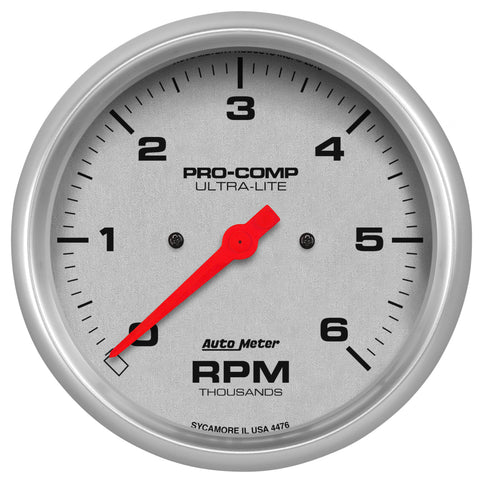 5" IN-DASH TACHOMETER 0-6000 RPM ULTRA-LITE