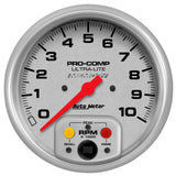5" IN-DASH TACHOMETER 0-10000 RPM ULTRA-LITE W/ MEMORY