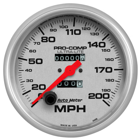 5" SPEEDOMETER 0-200 MPH ULTRA-LITE