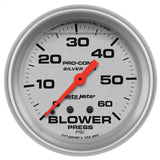 2-5/8" BLOWER PRESSURE 0-60 PSI LIQUID FILLED ULTRA-LITE