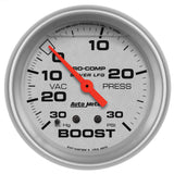 2-5/8" BOOST/VACUUM 30 IN HG/30 PSI LIQUID FILLED ULTRA-LITE
