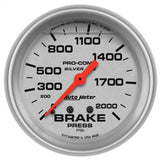 2-5/8" BRAKE PRESSURE 0-2000 PSI LIQUID FILLED ULTRA-LITE