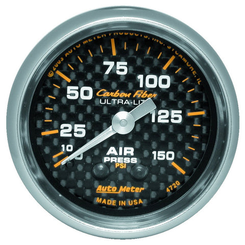2-1/16" AIR PRESSURE 0-150 PSI CARBON FIBER