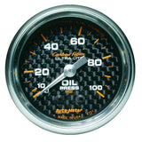 2-1/16" OIL PRESSURE 0-100 PSI CARBON FIBER