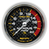 2-1/16" NITROUS PRESSURE 0-2000 PSI CARBON FIBER