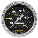 2-1/16" PRESSURE 0-200 PSI CARBON FIBER