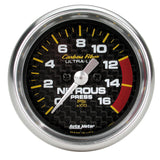 2-1/16" NITROUS PRESSURE 0-1600 PSI CARBON FIBER