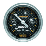 2-1/16" BOOST/VACUUM 30 IN HG/15 PSI PEAK & WARN CARBON FIBER