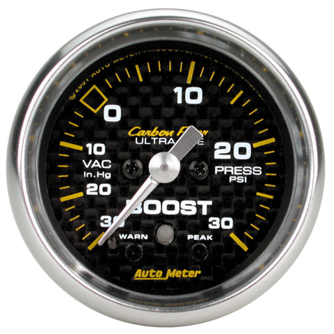 2-1/16" BOOST/VACUUM 30 IN HG/30 PSI PEAK & WARN CARBON FIBER