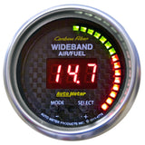 2-1/16" WIDEBAND PRO AIR/FUEL RATIO 6:1-20:1 AFR PEAK & WARN CARBON FIBER