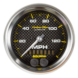3-3/8" GPS SPEEDOMETER 0-140 MPH CARBON FIBER
