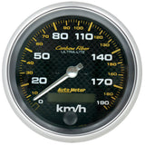 3-3/8" SPEEDOMETER 0-190 KPH CARBON FIBER