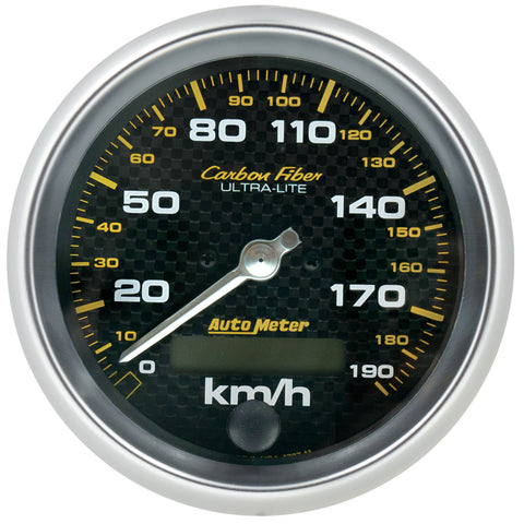 3-3/8" SPEEDOMETER 0-190 KPH CARBON FIBER