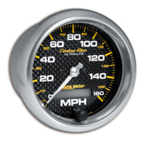 3-3/8" SPEEDOMETER 0-160 MPH CARBON FIBER