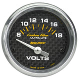 2-1/16" VOLTMETER 8-18V CARBON FIBER