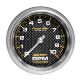 3-3/8" IN-DASH TACHOMETER 0-10000 RPM CARBON FIBER