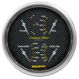 5" QUAD GAUGE 100 PSI/100-250 °F/8-18V/240-33 O CARBON FIBER