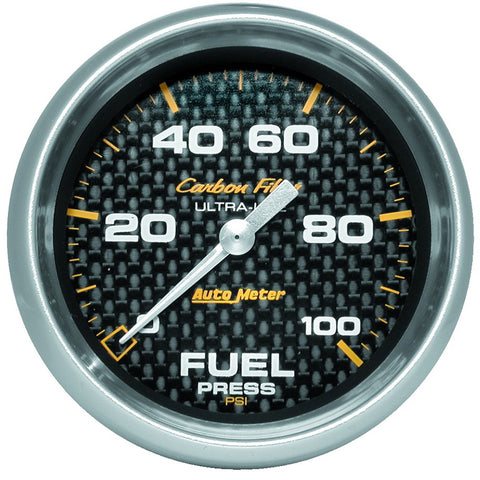 2-5/8" FUEL PRESSURE 0-100 PSI CARBON FIBER
