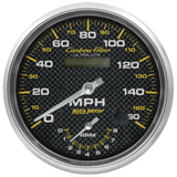 5" TACHOMETER/SPEEDOMETER COMBO 8K RPM/160 MPH CARBON FIBER