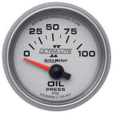 2-1/16" OIL PRESSURE 0-100 PSI ULTRA-LITE II