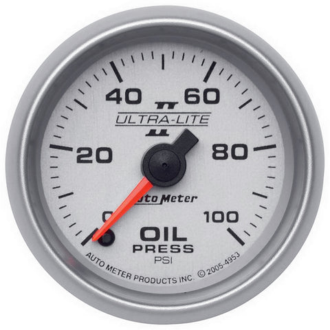 2-1/16" OIL PRESSURE 0-100 PSI ULTRA-LITE II