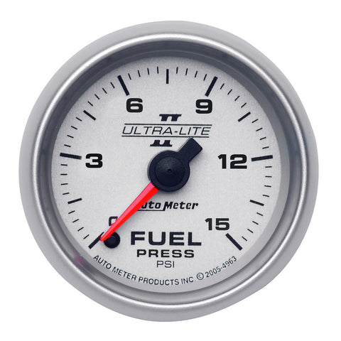 2-1/16" FUEL PRESSURE 0-15 PSI ULTRA-LITE II