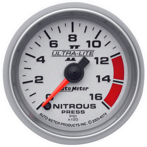 2-1/16" NITROUS PRESSURE 0-1600 PSI ULTRA-LITE II