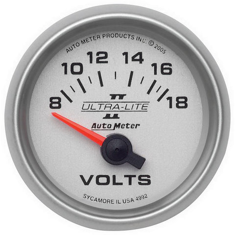 2-1/16" VOLTMETER 8-18V ULTRA-LITE II