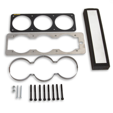 GAUGE CAGE TRIPLE 2-5/8" BLACK MUSTANG 87-93 FOX