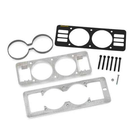 GAUGE CAGE W/VENTS DUAL 2-5/8" BLACK MUSTANG 87-93 FOX