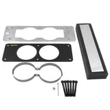 GAUGE CAGE DUAL 2-5/8" BLACK MUSTANG 87-93 FOX