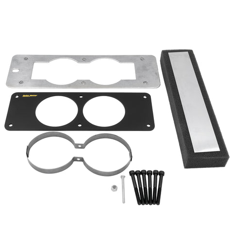 GAUGE CAGE DUAL 2-5/8" BLACK MUSTANG 87-93 FOX