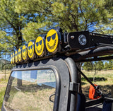 KC Hilites 6 In Pro6 Gravity Light Cover - 50th Anniversary Smiley Face- Yellow / Black KC Logo