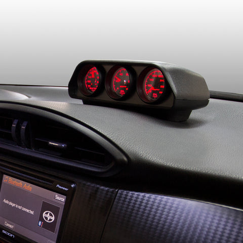 DIRECT FIT DASH TOP TRIPLE 2-1/16" SCION FRS / SUBARU BRZ