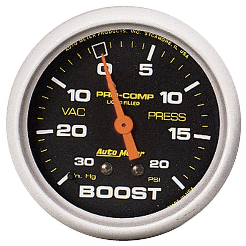 2-5/8" BOOST/VACUUM 30 IN HG/20 PSI LIQUID FILLED PRO-COMP