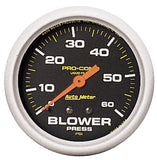2-5/8" BLOWER PRESSURE 0-60 PSI LIQUID FILLED PRO-COMP
