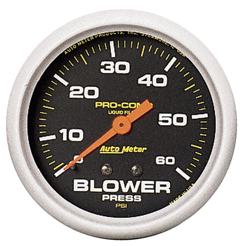 2-5/8" BLOWER PRESSURE 0-60 PSI LIQUID FILLED PRO-COMP