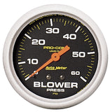 2-5/8" BLOWER PRESSURE 0-60 PSI W/ MEMORY LIQUID FILLED PRO-COMP