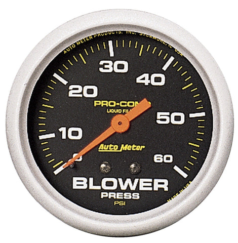 2-5/8" BLOWER PRESSURE 0-60 PSI W/ MEMORY LIQUID FILLED PRO-COMP