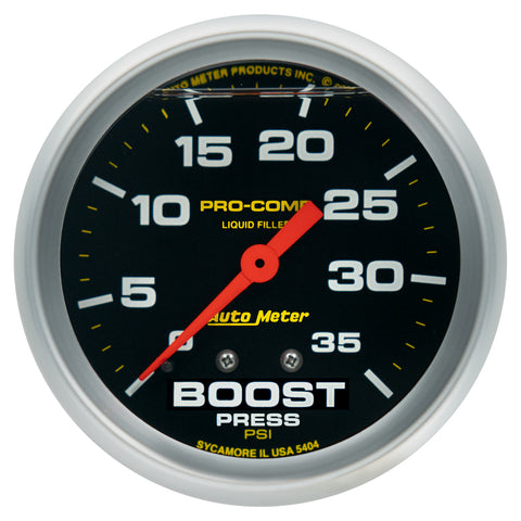 2-5/8" BOOST 0-35 PSI LIQUID FILLED PRO-COMP