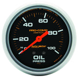 2-5/8" OIL PRESSURE 0-100 PSI LIQUID FILLED PRO-COMP