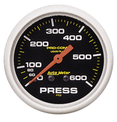 2-5/8" PRESSURE 0-600 PSI LIQUID FILLED PRO-COMP