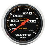 2-5/8" WATER TEMPERATURE 140-280 °F LIQUID FILLED PRO-COMP