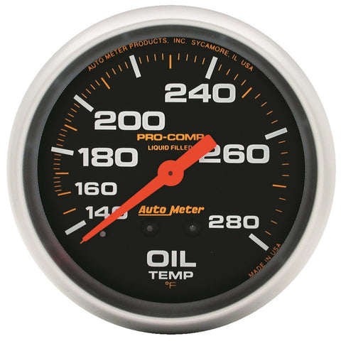 2-5/8" OIL TEMPERATURE 140-280 °F LIQUID FILLED PRO-COMP